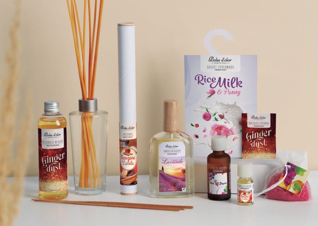 Selección de productos Boles d'olor: mikado, brumas y ambientadores
